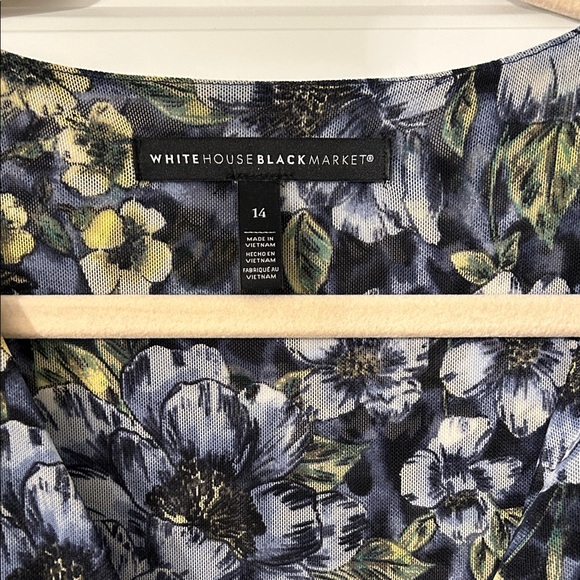 White House Black Market Floral Wrap Dress - Picture 2 of 5